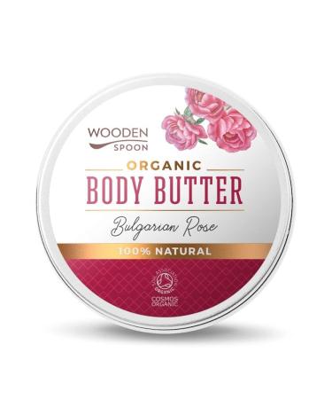 WOODENSPOON 100% natural body butter 100 ml - certificate SOIL ASSOCIATION ORGANIC (Bulgarian Rose)