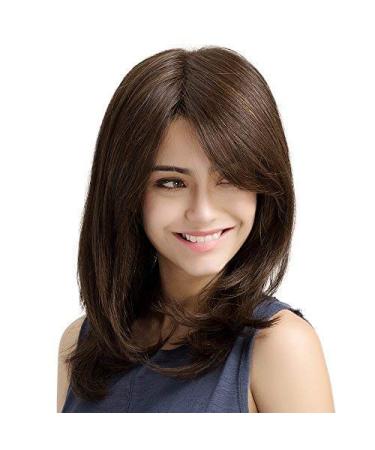 Buy Haircube Dark Brown Wigs for Women - Natural Side Part Ombre Shoulder-Length Smooth Hair Wig 50.8 cm - Shop Now! - Buy Online on GoSupps.com