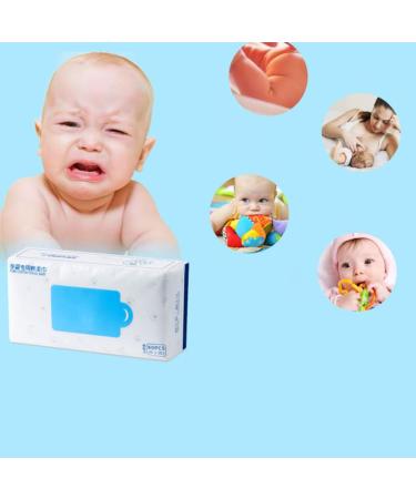 Milisten 80pcs Soft Dry Wipe Disposable Face Towel for Sensitive Skin - White - Buy Online on GoSupps.com