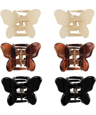 SCUNCI 6 PK BROWN BLACK BUTTERFLY CLAW CLIPS - Buy Online on GoSupps.com