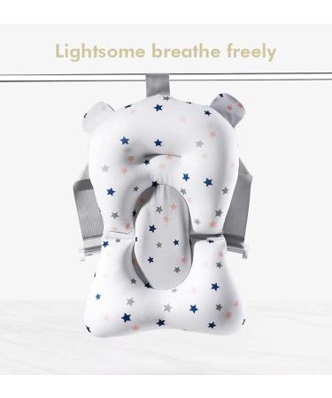 TINAYAUE Baby Bath Support - Infant Floating Bathtub Cushion | Soft Bath Pillow & Non-Slip Bath Seat Stand | Portable Newborn Shower Mat for 0-12 Months | L 45CM x W 32CM - Buy Online on GoSupps.com