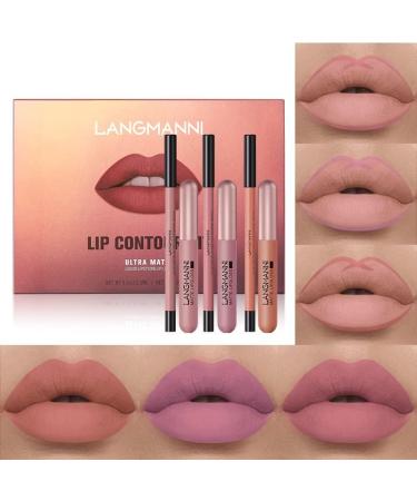  Beliky Girl 12 sets of lip pencils and lip makeup 6 sets of matte lipstick and 6 sets of long-lasting waterproof and high-quality lip makeup. - Buy Online on GoSupps.com