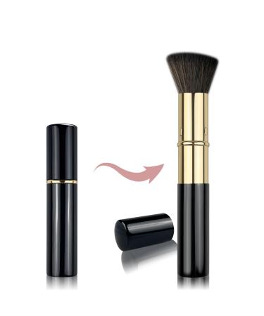 Retractable Kabuki Brush Travel Powder Foundation Makeup Brush Face Blush Brushes for Liquid Cream and Powder Face Makeup Travel Size Makeup Brush Foundation Brush