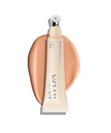 KYDA Mineral Sunscreen Eye Cream Tan SPF 35 Undereye Brightener Concealer Full Coverage Eyes Primer Controlled Applicator Blendable Formul