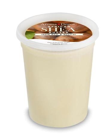 Raw African Shea Butter 32 oz Ivory/White Grade A 100% Pure Natural Unrefined Fresh Moisturizing Ideal for Dry and Cracked Skin. It can be used in Body Hair and Face.