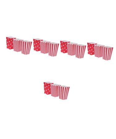JECOMPRIS 240 Pcs Party Bag Suit for Paper Snowmen Christmas Ornaments Birthjays Goodie Bag Suit Heart Shaped Balloon Snack Packing Mermaid Party Decorations Candy Red Popcorn mediumx5pcs Redx5pcs