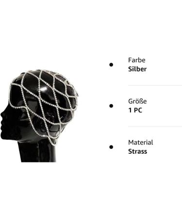 YO-HAPPY Hollow Rhinestone Mesh Headwear | Luxury Crystal Wedding Head Chain & Hair Accessories for Women - Buy Online on GoSupps.com