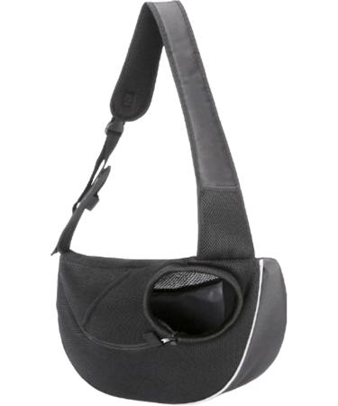 Shop Adjustable Cat Sling Carrier & Dog Cloth - Soft Washable Breathable Bag for Puppies & Small Dogs | Neflum L Black Mesh - Buy Online on GoSupps.com