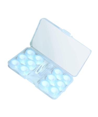 Colcolo portable 6 pairs of contact lens storage boxes that keep contact lenses clean and clear small size with leak-proof silicone seals for blue