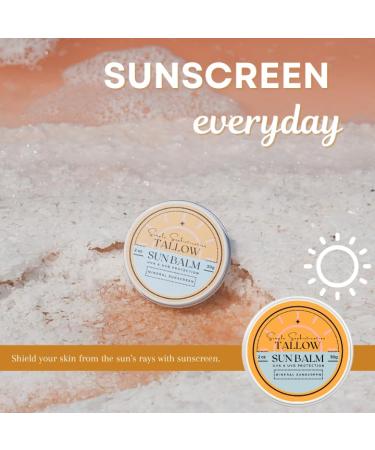 Buy Tallow Sun Balm SPF 30 | Tinted Mineral Sunscreen | Natural Organic & Reef Safe | Grassfed Tallow & Zinc Oxide for Sensitive Skin (2 oz - Buy Online on GoSupps.com