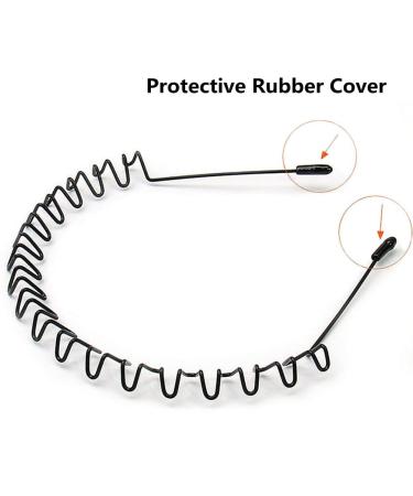 Black Wavy Metal Headband for Men and Women - Unisex Sports Hairband for Outdoor Activities - Buy Online on GoSupps.com