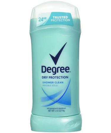 Degree Women Anti-Perspirant Deodorant Invisible Solid Twin Pack Shower Clean 2.6 oz (Pack of 3)