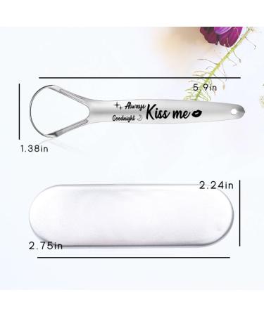 Anniversary & Wedding Gifts for Couples | Stainless Steel Tongue Scraper Cleaner 2-Pack - Perfect for Engaged & Valentine's Day - Buy Online on GoSupps.com