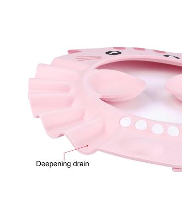 Kids Pink Shower Cap - Adjustable Bath Visor for Eyes, Ears, and Face Protection - Buy Online on GoSupps.com