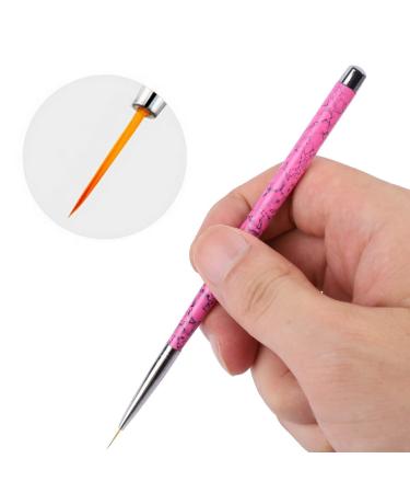 5-Piece Nail Art Brush Set - Professional Thin Gel Brushes for Intricate Nail Designs - DIY Glitter Gel Brush (Pink) - Buy Online on GoSupps.com