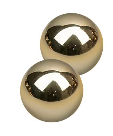 Baluue Gift Hand Massage Balls Brass Hand Rolling Balls Portable Metal Balls Desk Decoration 1 5 Inch 2 Pcs Massagers