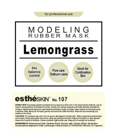 Buy estheSKIN No.107 Lemongrass Modeling Rubber Mask - Professional 35 Oz for Glowing Skin | International Shipping - Buy Online on GoSupps.com