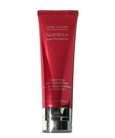 Estee Lauder Nutritious Super-Pomegranate Radiant Energy 2-In-1 Cleansing Foam  Full Size  4.2 Fl Oz