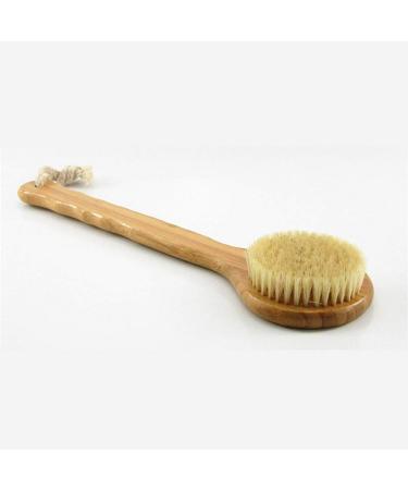 Lurrose Bamboo Bath Body Brush with Long Handle and Natural Boar Bristles - Buy Online on GoSupps.com