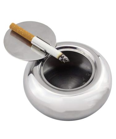 SHAOHUASC Round Stainless Steel Car Cigar Cigar Ash Tray