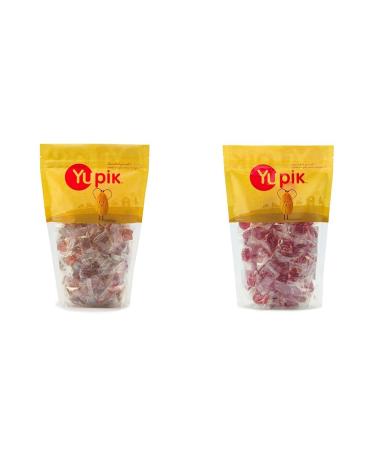 Yupik Pure Maple Leaf Syrup Candies Hard Candy 1Kg & Original Barley Sugar Candies Individually Wrapped 1Kg