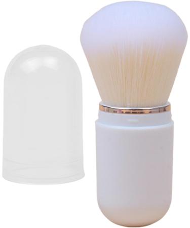 Retractable Makeup Brush - Small Foundation Brush Retractable Blush Brush | Travel-Friendly Portable Makeup Brush Multi-Purpose Use Brush for Travel Foundation Application Portable Compact with Lid white - Buy Online on GoSupps.com