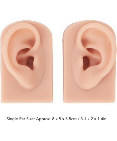 Soft Silicone Reusable Ear Model - 1 Pair, Simulated Human Skin, Middle Skin Color - Ideal for Teachers and Hospitals - Buy Online on GoSupps.com