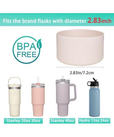 WK IEASON Tumbler Bottom Protector Boot for Stanley Adventure & Hydro Flask - 2 PCs Rose Quartz/Cream - Buy Online on GoSupps.com