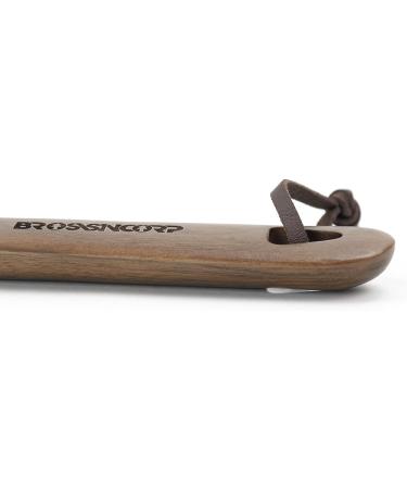 Brosisincorp 23.6 Long Handle Wooden Shoe Horn - Easy Wear Helper for Seniors, Women, Kids, Baby, and Elderly - Black Walnut with Hanging Rings - Buy Online on GoSupps.com