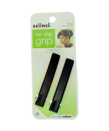 Scunci No-Slip Auto Clasp Barrettes - 2 ea, Pack of 6 - Assorted Colors - Buy Online on GoSupps.com