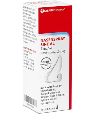 Aliud Pharma Sineal Nasal Spray 1 mg/ml - 15 ml Decongestant for Runny & Clogged Nose | Fast International Shipping - Buy Online on GoSupps.com