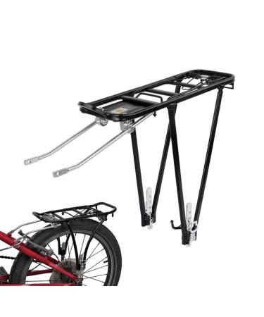 Free-fly Bike Cargo Rack Universal Adjustable Bicycle Rear Luggage Touring Carrier Racks 55lbs Capacity Quick Release Mountain Road Pannier for 26''-29'' Frames, Black