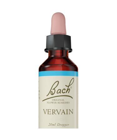 Bach Original Flower Remedies Vervain Formula Easy to Use Vegan Friendly - 1 Dropper Bottle x 20 ml A Personal Approach to Emotional Wellness Natural Remedy