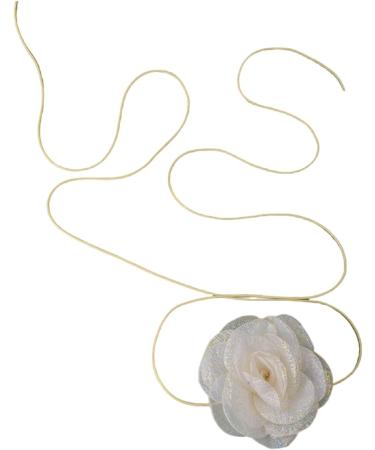 Oralgo's Elegant Long Lace-Up Chain Necklace - Rose Trailer Choker & Collar - Perfect Party Jewelry Gift - Buy Online on GoSupps.com