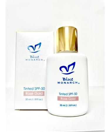 Tinted Sunscreen SPF 50 - Ultra-Light Mineral Sunscreen with Zinc Oxide | Rose Gold | Travel Size 1.1oz | Sensitive Skin Approved | All Skin Types - Buy Online on GoSupps.com