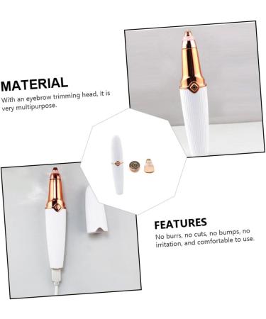 BATHVEVE 1 Piece Womens Hair Remover Durable Eyebrow Trimmer Lightweight Ergonomic White Suitable for Face Lips Chin Cheeks - Buy Online on GoSupps.com