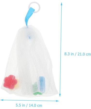 Healeved 8 Pcs Foaming Net Foam Soap Body Exfoliator Soap Sack Saver Pouch Net Bag for Soap Pe White - Buy Online on GoSupps.com
