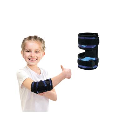 Thumb Sucking Stop for Kid Thumb Sucking Guard Nail Biting Treatment for Kids Finger Sucking Stop Biting Nails Prevention Anti Thum Sucking Finger Hand Stopper Elbow Immobilizer Brace (Blue  1PCS) 1 Count (Pack of 1)