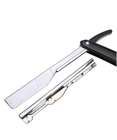Frcolor 2pcs razor edge shave hair birthday foldable shave husband fathers dad sound vintage black mustache for bare harvest in particular barbershops no manual