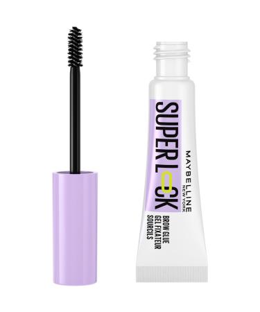 Maybelline New York - Transparent Brow Fixing Gel - With Sculpting Brush - Extreme 24H Hold - No Residue - No Cardboard Effect - Non-Sticky Finish - Superlock Brow Glue