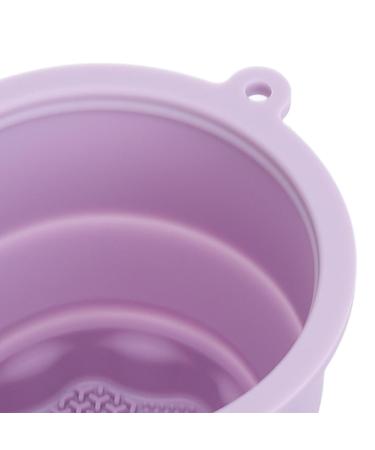 Shop Purple Makeup Brush Cleaner Cup - Silicone Multifunctional Cleaning Bowl for Home | Space-Saving Design | International Shipping Available - Buy Online on GoSupps.com