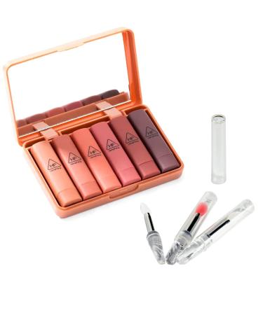 TEONEI Mini Silicone Lip Brush Set - 6Pcs | Lipstick Applicator & Makeup Brushes - Buy Online on GoSupps.com