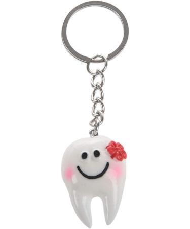 Buy SHAPOKY 20pcs Tooth Shape Hanging Keychain - Cute Dental Gift | White/Silver | Perfect for Dentists & Dental Lovers - Buy Online on GoSupps.com