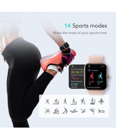 SKG Smart Watch for Women - 5ATM Swimming Waterproof Fitness Tracker with Health Monitor - V7 Pink - Buy Online on GoSupps.com