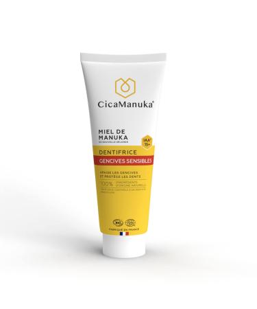 CicaManuka - Manuka IAA15+ Toothpaste for sensitive gums honey repairs and relieves organic certified 75 ml
