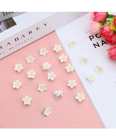 Bekecidi 20 Pieces Whimsical Little Flower Hair Clips Small Charming Fashion Hair Clips Vibrant White Hair Clips Party Hair Accessories Women Girls Hair Beautification - Buy Online on GoSupps.com