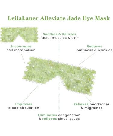 Leila Lauer 100% Natural Jade Eye Mask for Anti-Aging - Reusable Hot or Cold Therapy (1pc) - Buy Online on GoSupps.com