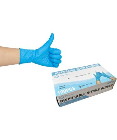 Gants jetable en nitrile Bleu Pack de 100 pieces taille S M L sans poudre pour nettoyage cuisine Gants de protection Medium - Buy Online on GoSupps.com