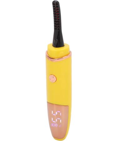 Qukaim Rechargeable Lash Curler Heated Eyelash Curler 4 Temperature Gears 360 Curling Styling Tool Yellow - Buy Online on GoSupps.com