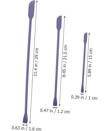 Healeved 3pcs Small Tip Scraper Skincare Tiny Spatula Mini Spatula Silicone Bottle Scraper Violet - Buy Online on GoSupps.com
